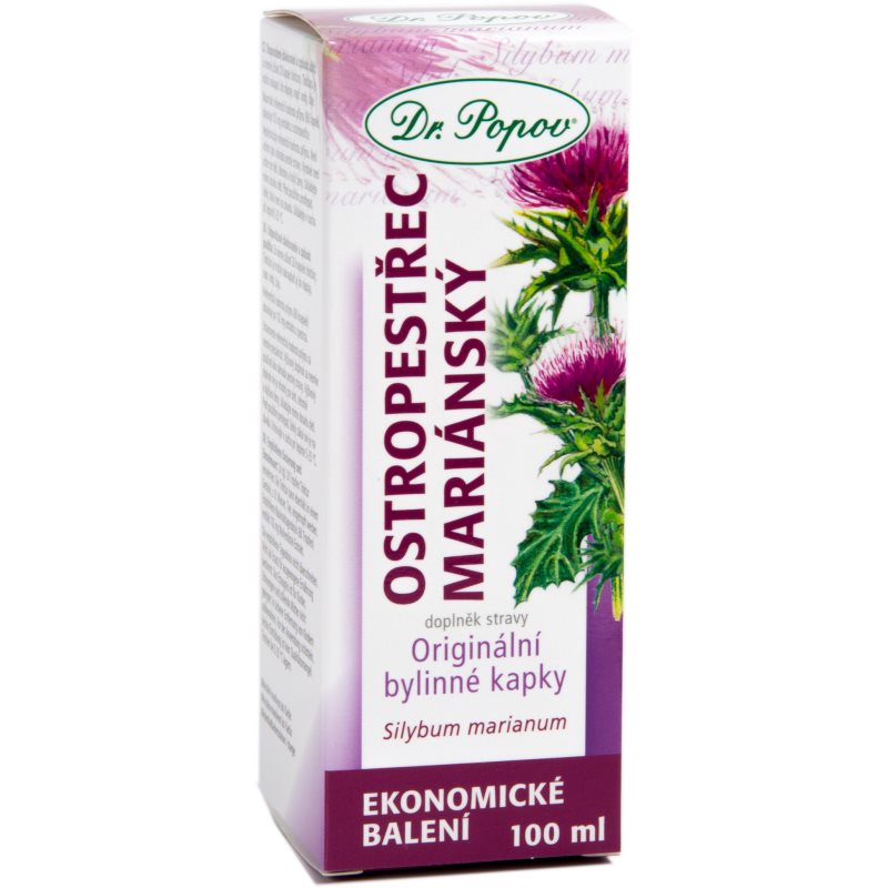 Dr.Popov Kapky bylinné Ostropestřec mariánský100ml koupíte na Notino.cz