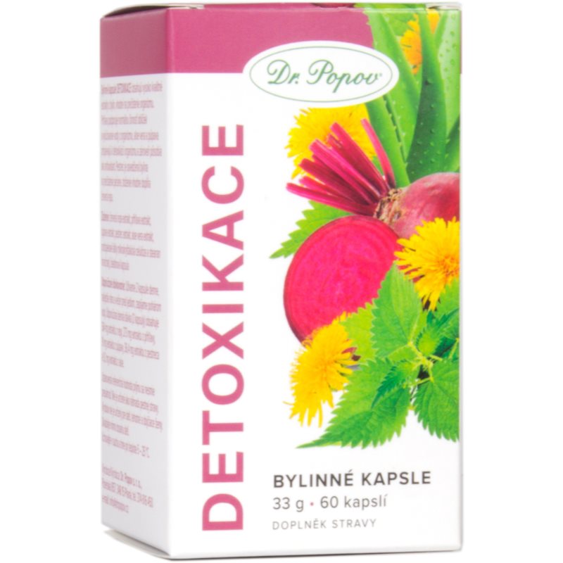 Dr. Popov Bylinné kapsle Detoxikácia kapsuly na podporu detoxikácie organizmu 60 cps