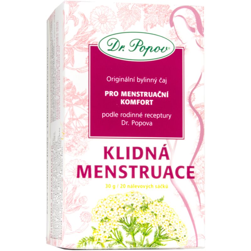 Dr. Popov Pokojná menštruácia bylinný čaj pre ženy 20 ks