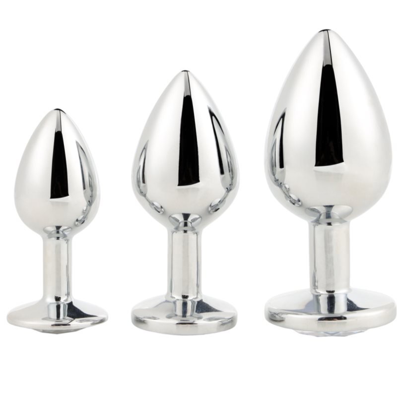 Dream Toys Gleaming Love Silver Plug Set sada análních kolíků Silver Plug Set (obrázek 3)