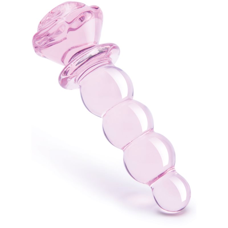 Dream Toys Glaze Glass 5.5 Rosebud Beaded Plug Plug Anal 14 Cm