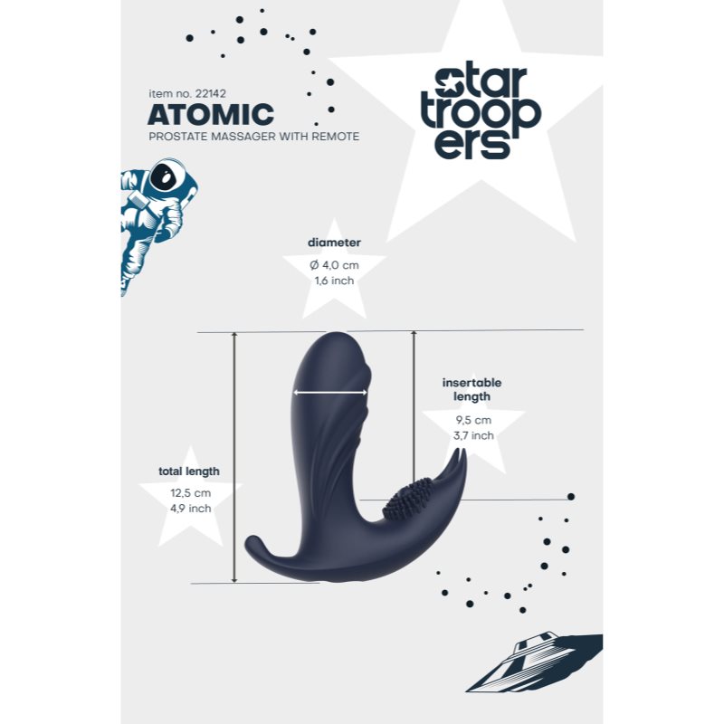 Dream Toys Star Trooper Atomic stimulátor prostaty 12,5 cm (obrázek 5)