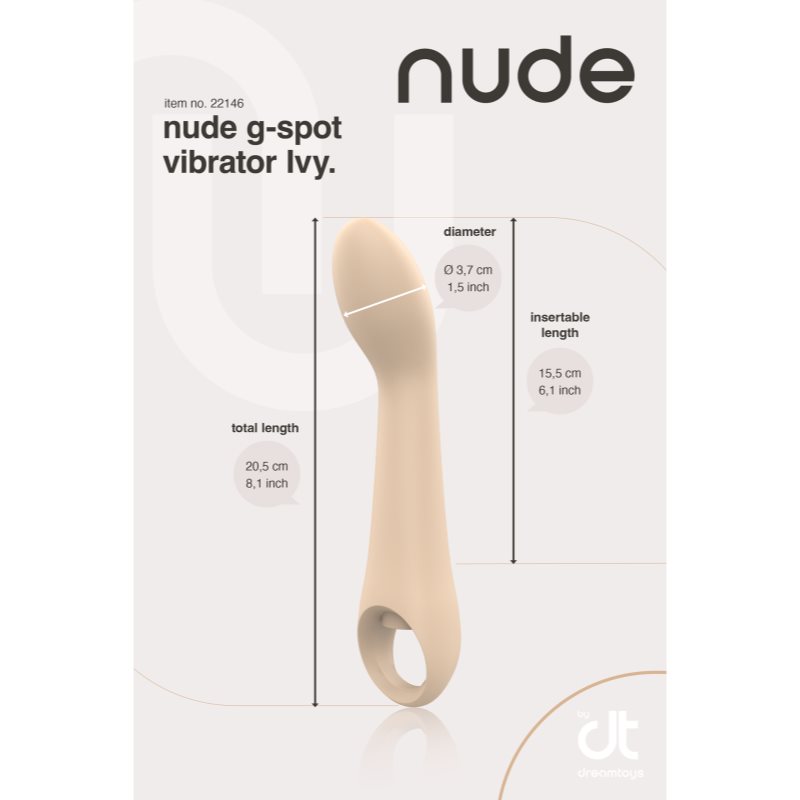 Dream Toys NUDE Ivy G-spot vibrátor 20 cm (obrázek 5)