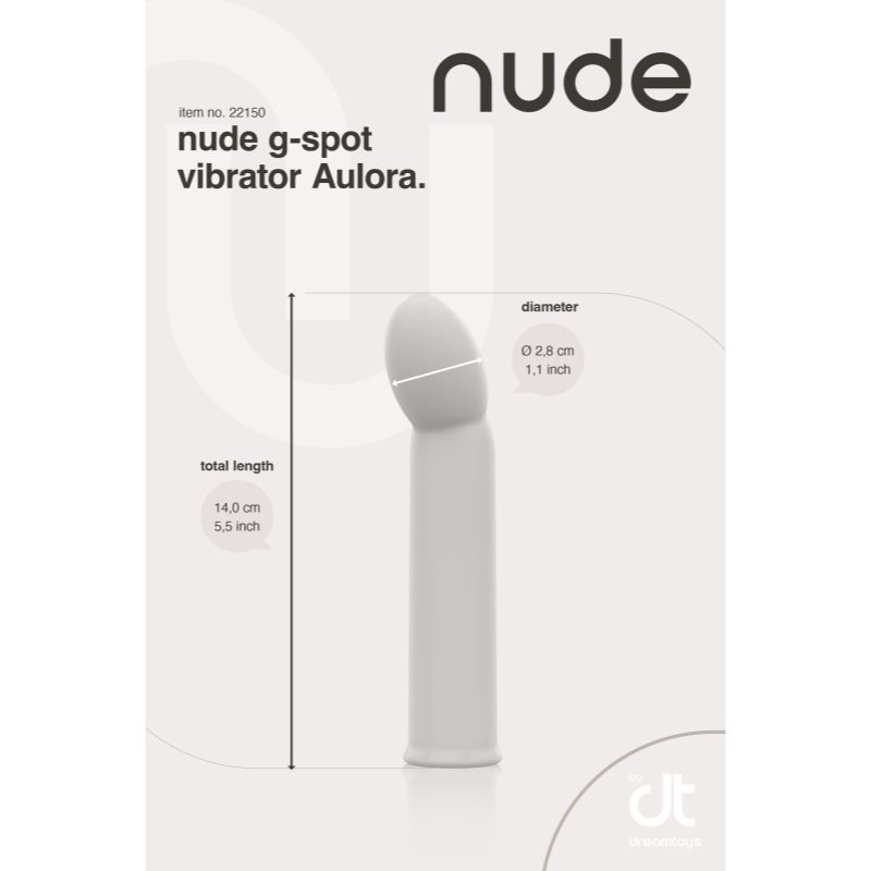 Dream Toys NUDE Aulora Travel G-spot vibrátor 14 cm (obrázek 5)