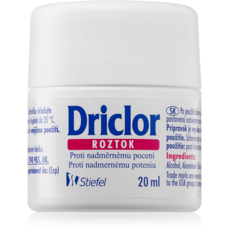 Driclor Solution golyós dezodor roll-on az erőteljes izzadás ellen 20 ml