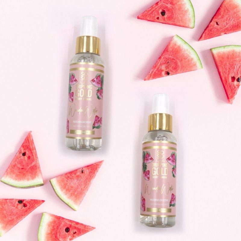 Dripping Gold Wonder Water Watermelon Selbstbräuner-Sprühnebel für das Gesicht Light - Medium 100 ml