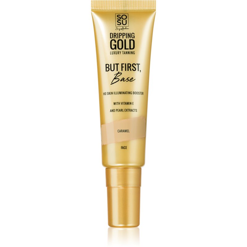 E-shop Dripping Gold But First Base rozjasňující báze pod make-up odstín Caramel 30 ml