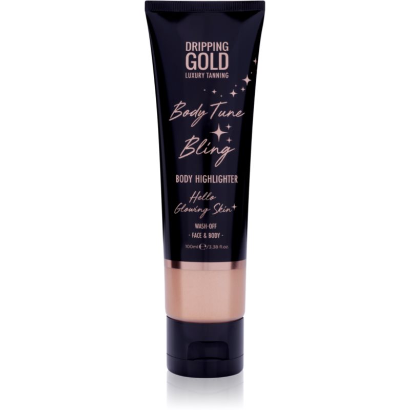 E-shop Dripping Gold Luxury Tanning Body Tune Bling krémový rozjasňovač na tělo a obličej 100 ml