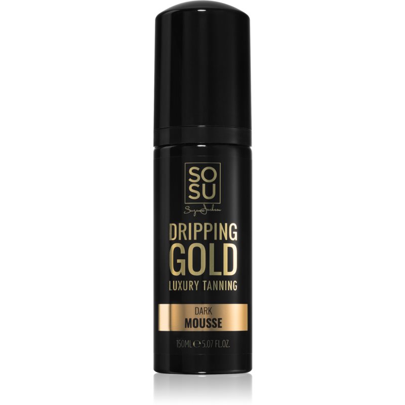 Dripping Gold Luxury Tanning Mousse Dark önbarnító hab a napbarnított bőr kiemelésére 150 ml