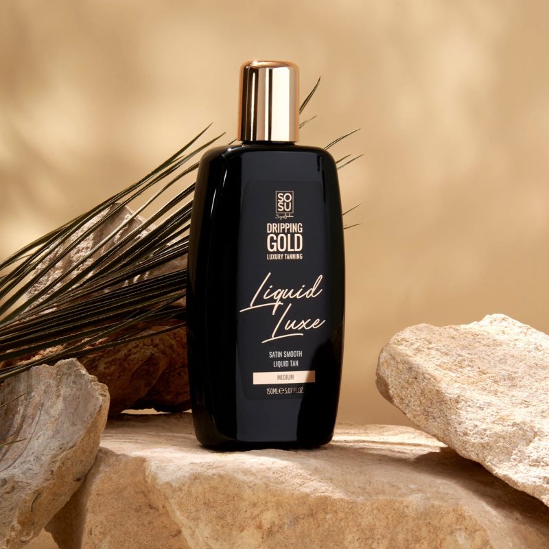 Dripping Gold Luxury Tanning Liquid Luxe Selbstbräuner-Wasser für den Körper Medium 150 ml