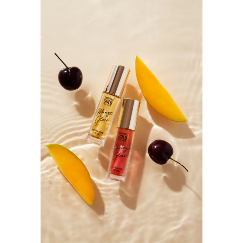 Dripping Gold Hydrating Cherry Gloss Lip Oil With Moisturising Effect Shade Cherry 3,8 Ml