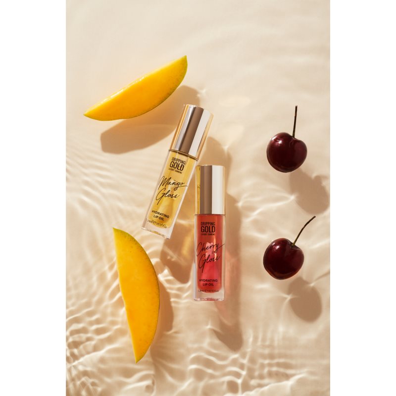 Dripping Gold Hydrating Cherry Gloss Lip Oil With Moisturising Effect Shade Mango 3,8 Ml