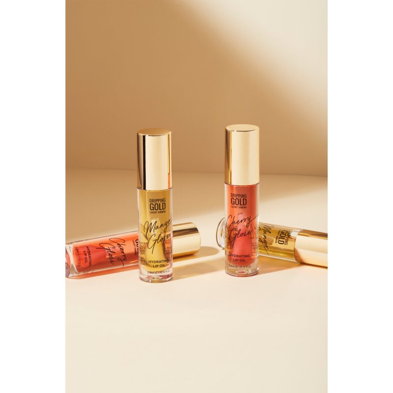 Dripping Gold Hydrating Cherry Gloss Lip Oil With Moisturising Effect Shade Mango 3,8 Ml