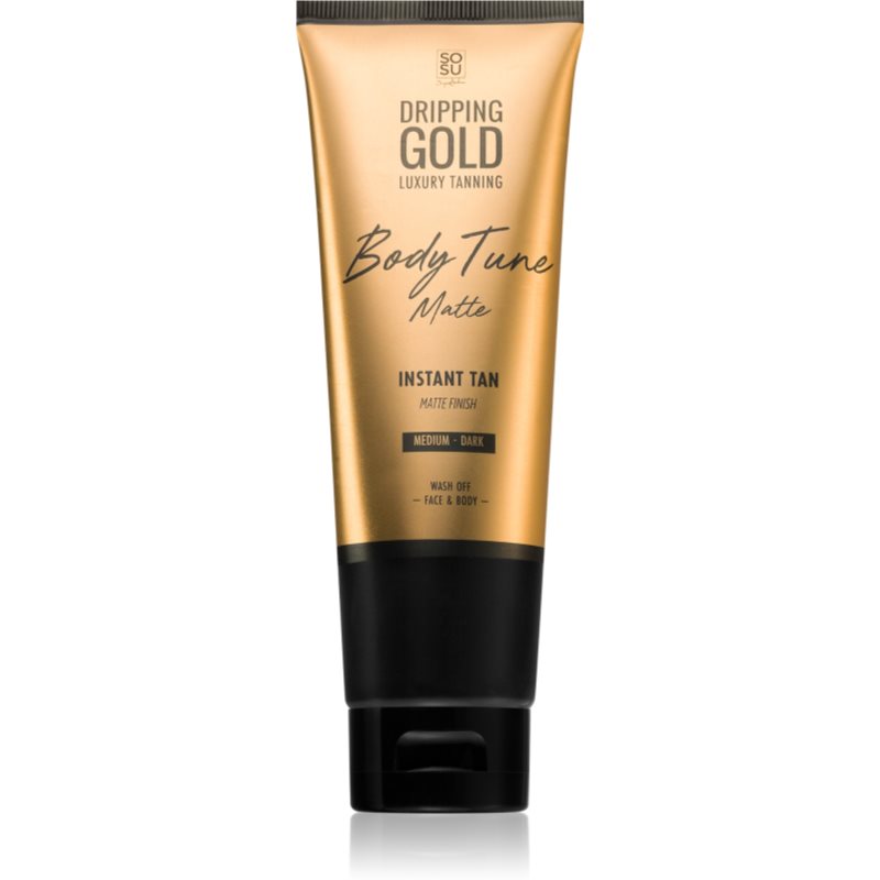 Dripping Gold Luxury Tanning Body Tune крем-автозасмага для тіла та обличчя з миттєвим ефектом Medium-Dark 125 мл
