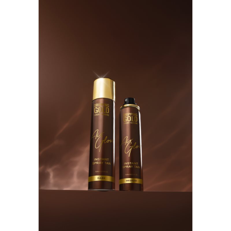 Dripping Gold Air Glow Instant Spray Tan samoopalovací sprej odstín Dark 75 ml (obrázek 3)