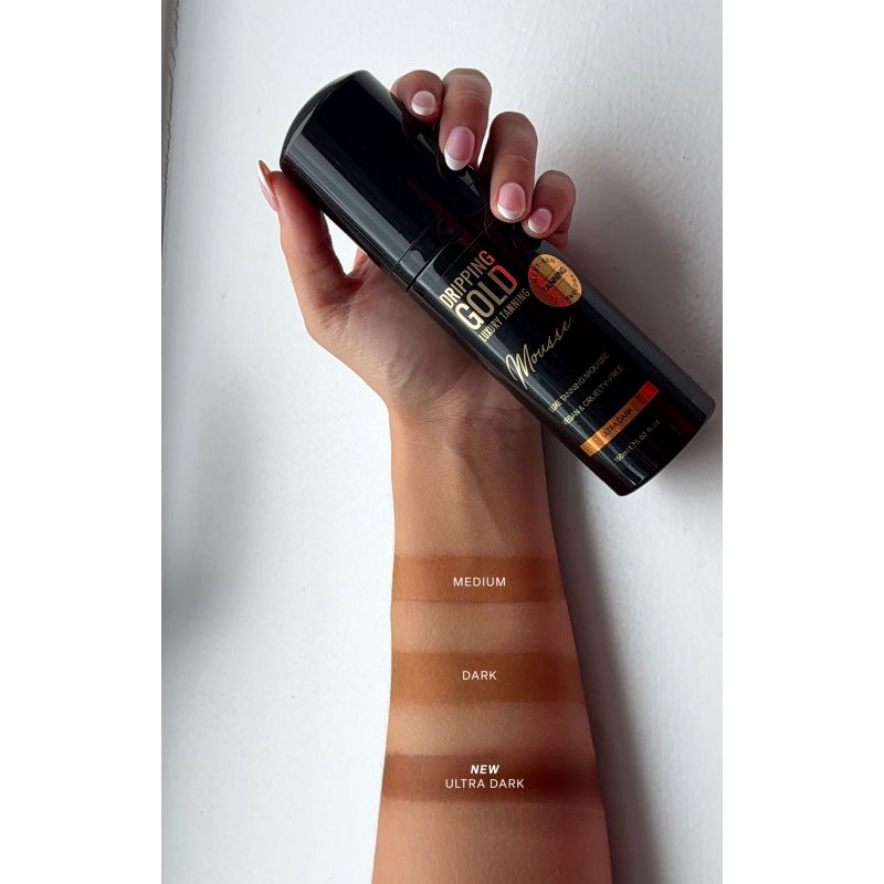 Dripping Gold Luxury Tanning Mousse samoopalovací pěna odstín Ultra Dark 150 ml (obrázek 7)