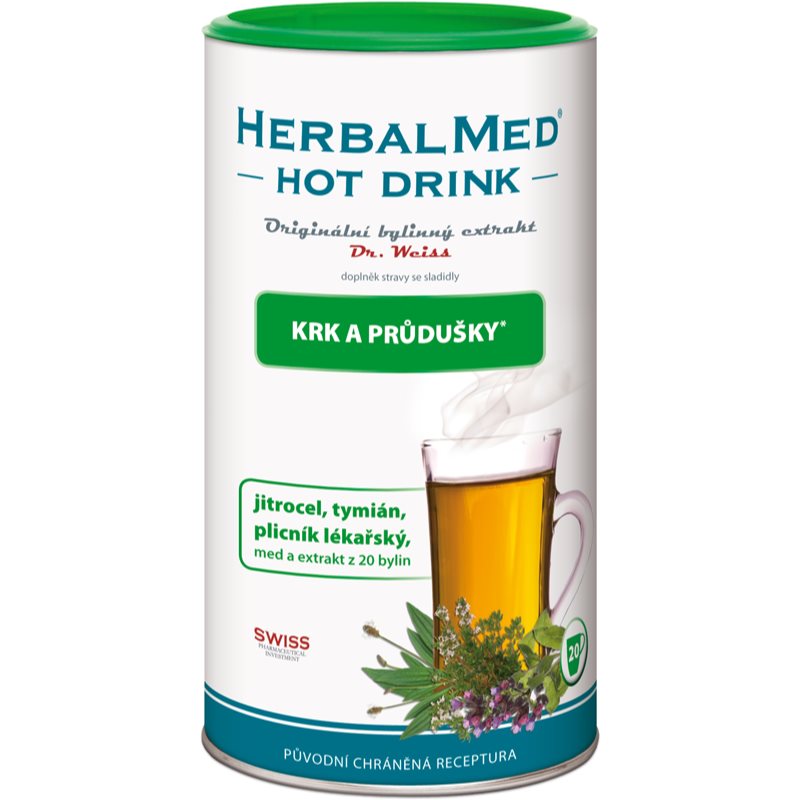 Dr.Weiss HerbalMed Hot Drink kašeľ a priedušky prášok na prípravu nápoja pri kašli a prechladnutí 180 g kúpite na Notino.sk