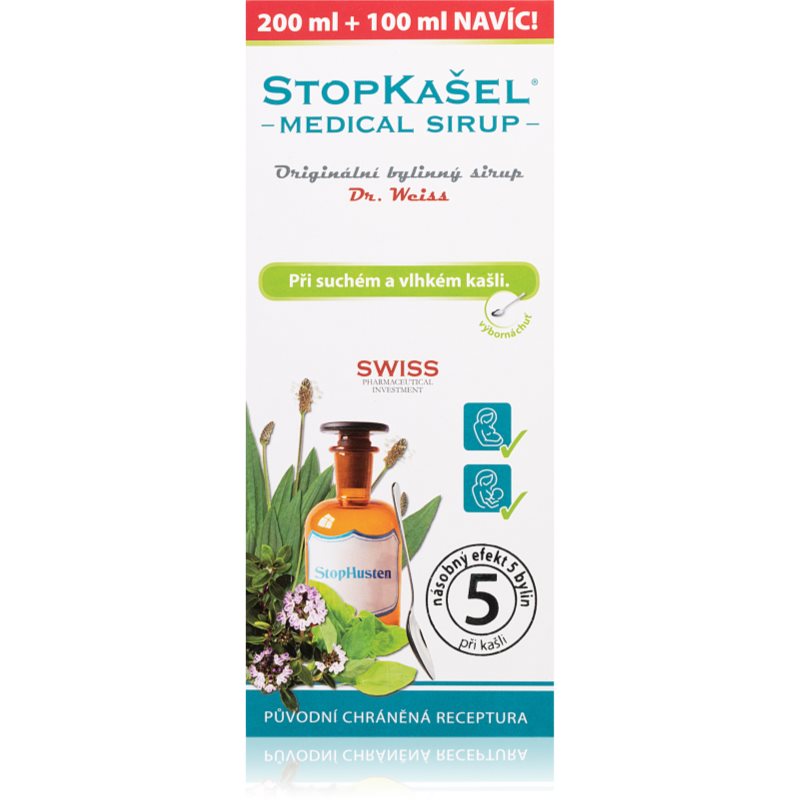 Dr.Weiss STOPKAŠEL Medical sirup sirup pri zápale v krku a ústnej dutine 300 ml kúpite na Notino.sk