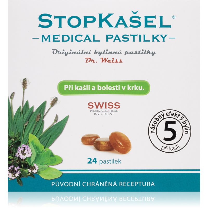 Dr.Weiss STOPKAŠEL Medical pastilky pastilky pri bolestiach v krku 24 ks kúpite na Notino.sk