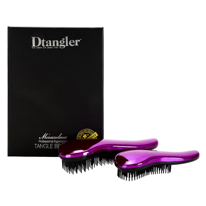 Dtangler Miraculous set Purple (za lažje česanje las)