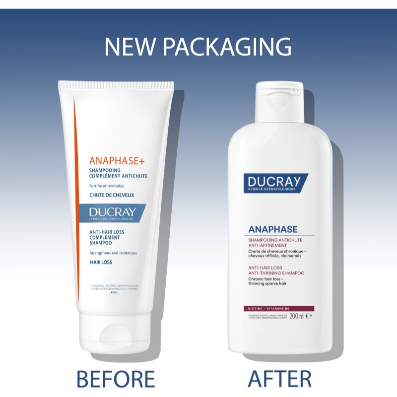 Ducray Anaphase+ Anti-Hair Loss Anti-Thinning Shampoo stärkendes und revitalisierendes Shampoo gegen Haarausfall 200 ml