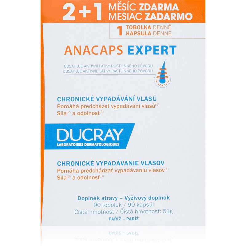 Ducray Anacaps Expert tobolky proti vypadávaniu vlasov 90 tbl kúpite na Notino.sk