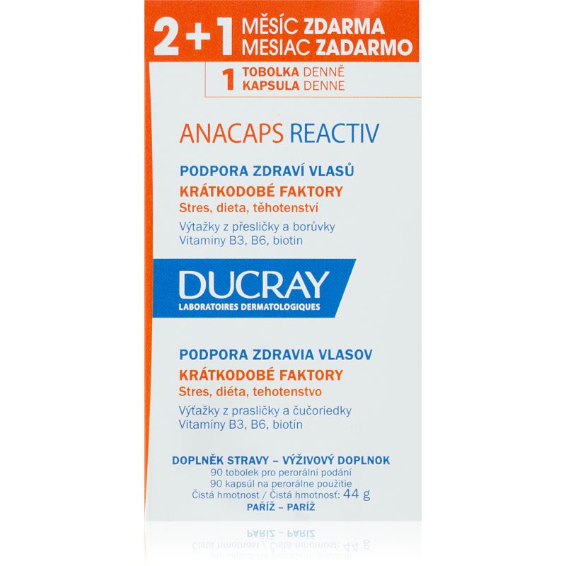 Ducray Anacaps Reactiv tobolky pre rednúce vlasy 90 cps kúpite na Notino.sk