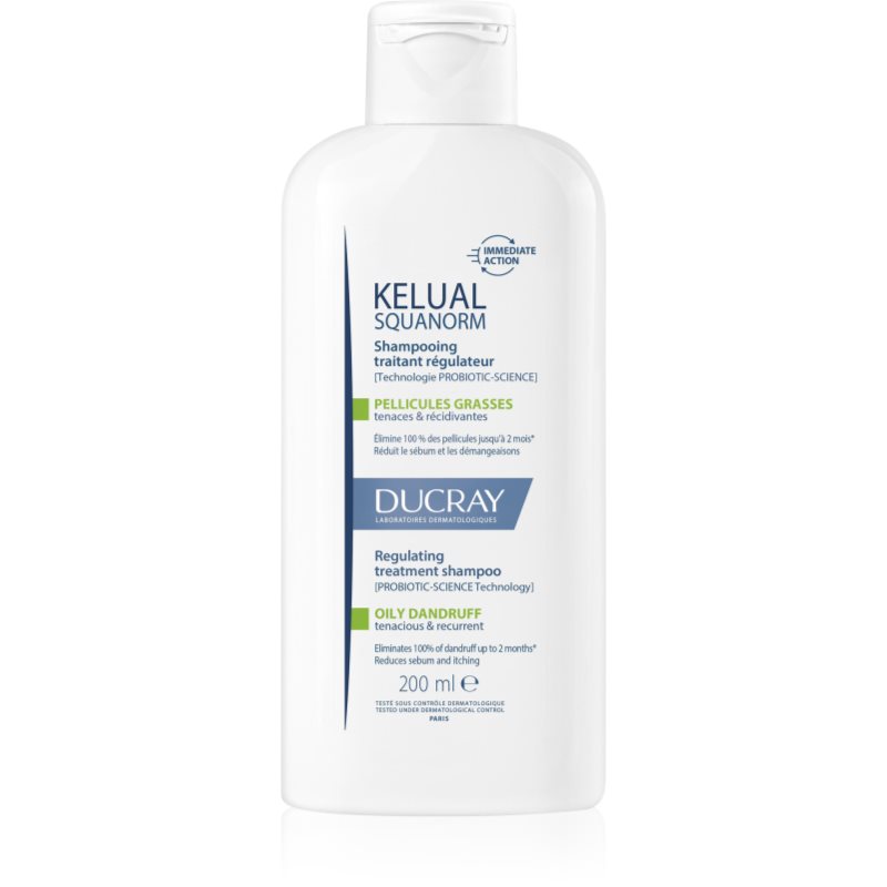 Ducray Kelual Squanorm Regulating Treatment Shampoo Oily Dandruff sampon zsíros korpa ellen 200 ml akciós termékkép 1