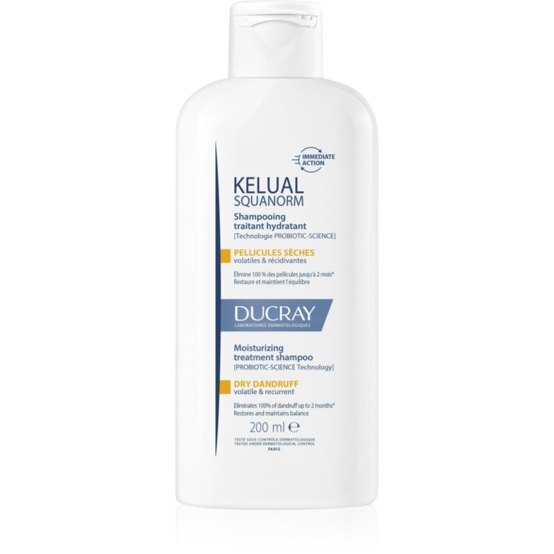Ducray Kelual Squanorm Moisturizing Treatment Shampoo Dry Dandruff sampon száraz korpa ellen 200 ml akciós termékkép 1