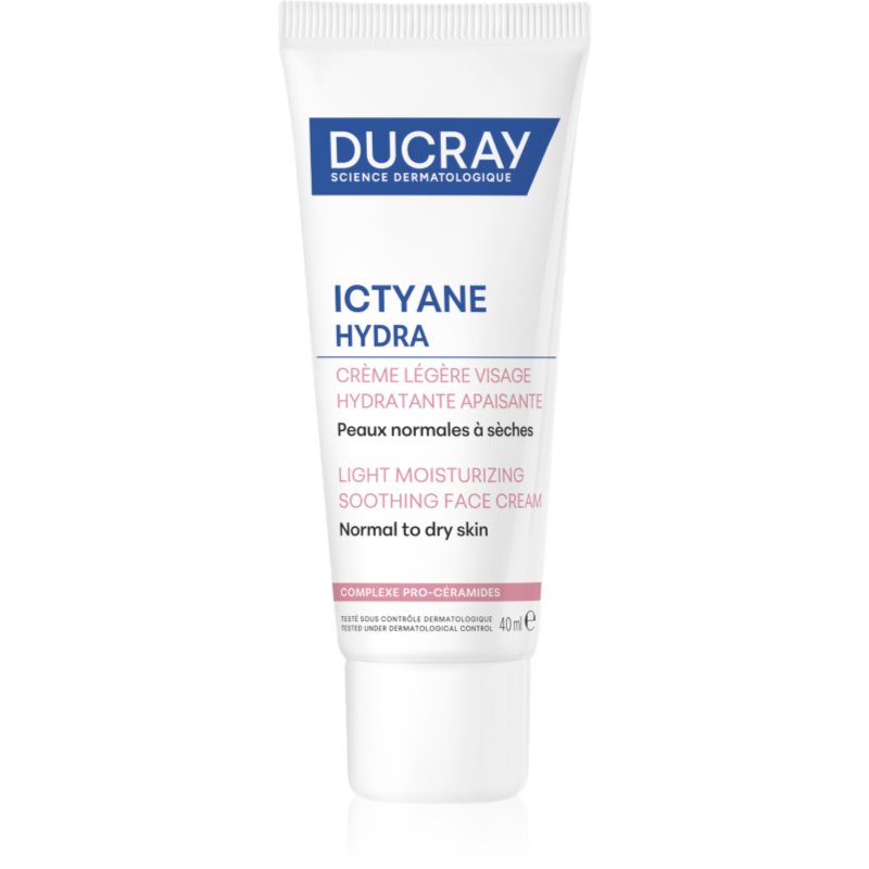 Ducray Crème Légère Visage Hydratante Apaisante Ictyane Hydra 40 Ml - vue 2