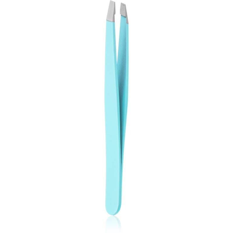 DuKaS Solista 184 pinzetta con estremità oblique per sopracciglia Stainless Turquoise 9,5 cm