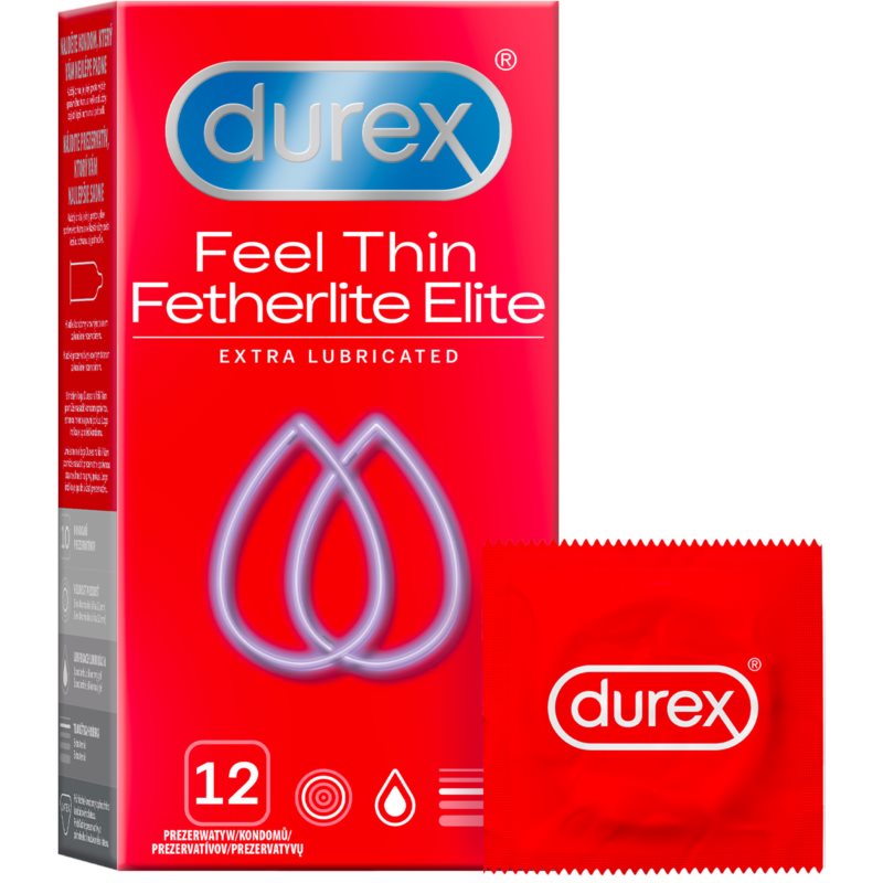 Durex Feel Thin Extra Lubricated Préservatifs 12 Pcs