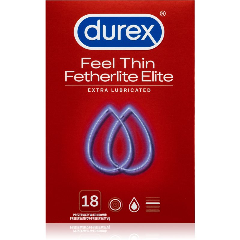 Durex Feel Thin Extra Lubricated prezervatyvai 18 vnt.