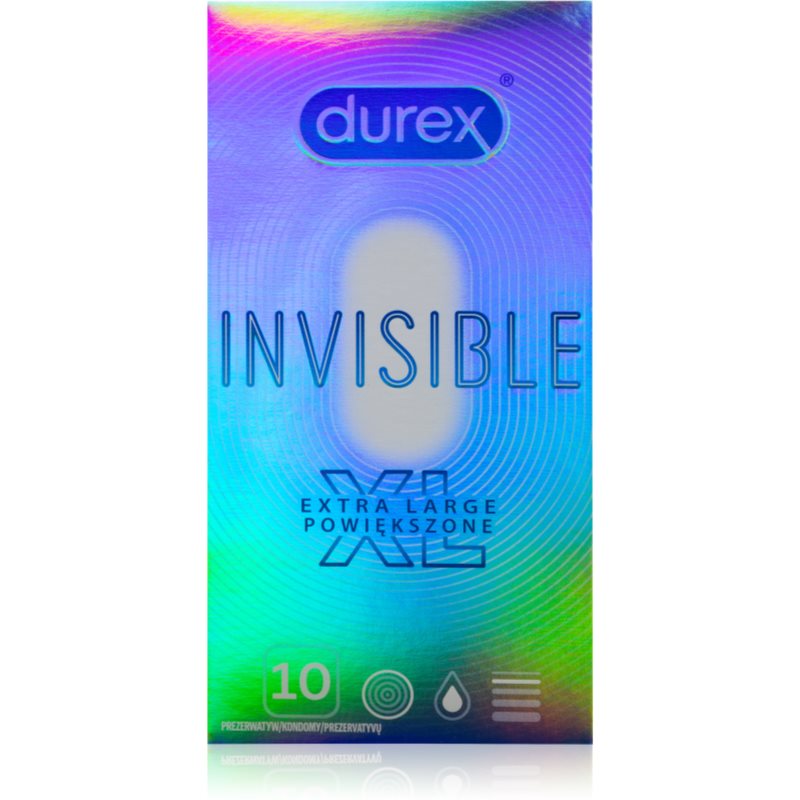 Durex Invisible XL prezervatyvai 10 vnt.