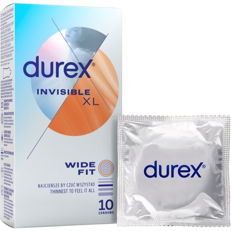 Durex Invisible XL Préservatifs 10 Pcs