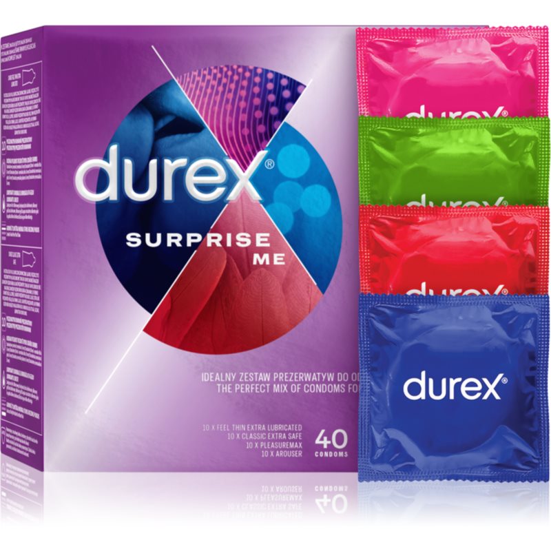 Durex Surprise Me Préservatifs Mix 40 Pcs