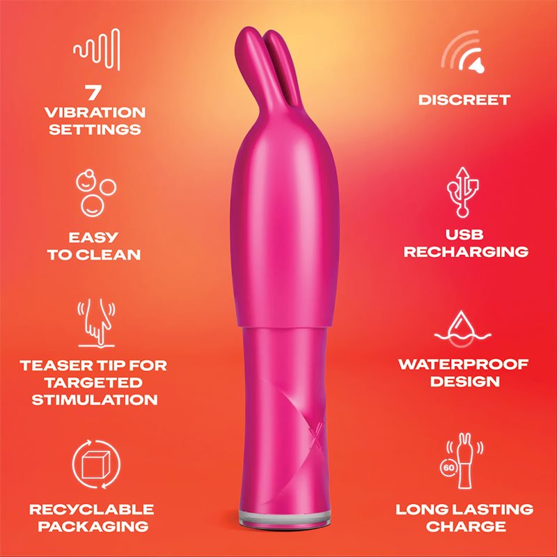 Durex Play Vibe & Tease Vibromasseur Muni D’un Stimulateur Clitoridien 1 Pcs
