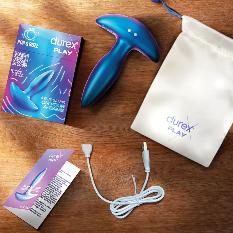Durex Play Pop & Buzz Plug Anal à Vibrations 1 Pcs