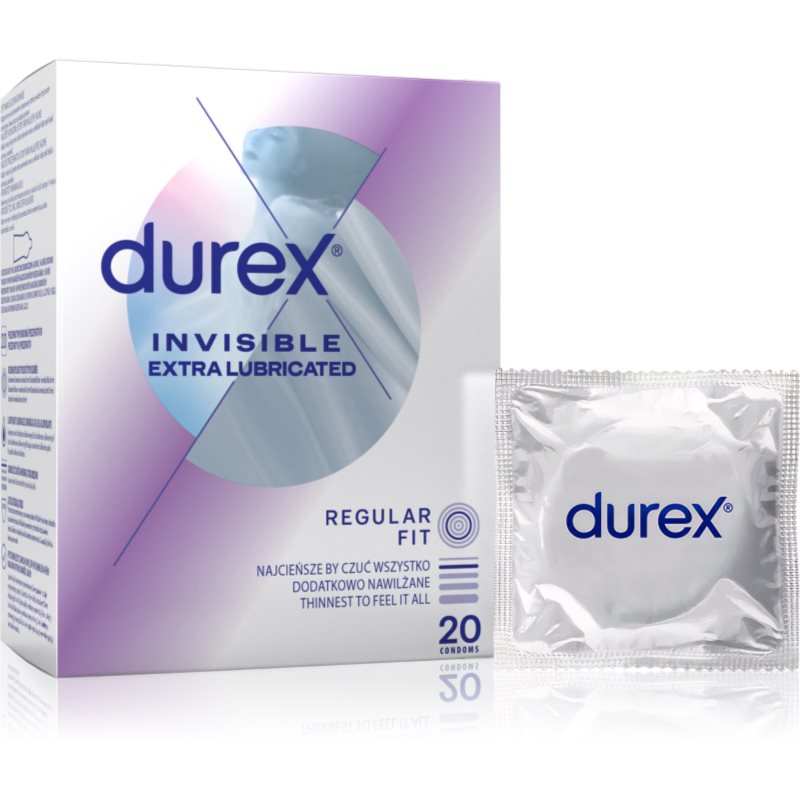 Durex Invisible Extra Lubricated Préservatifs 20 Pcs
