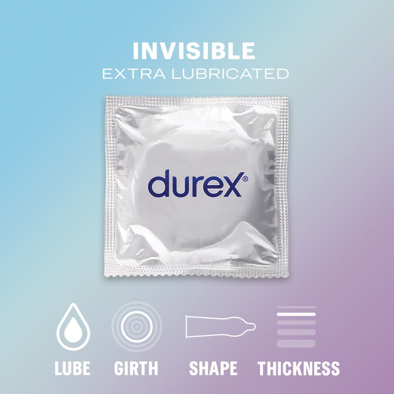 Durex Invisible Extra Lubricated Préservatifs 20 Pcs