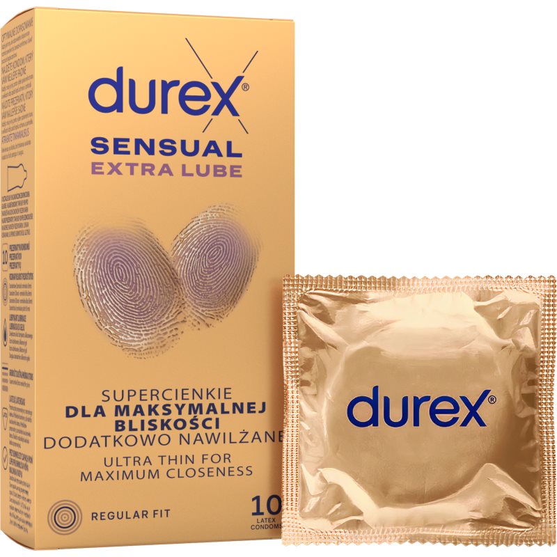 Durex Sensual Extra Lube kondomy 10 ks koupíte na Notino.cz