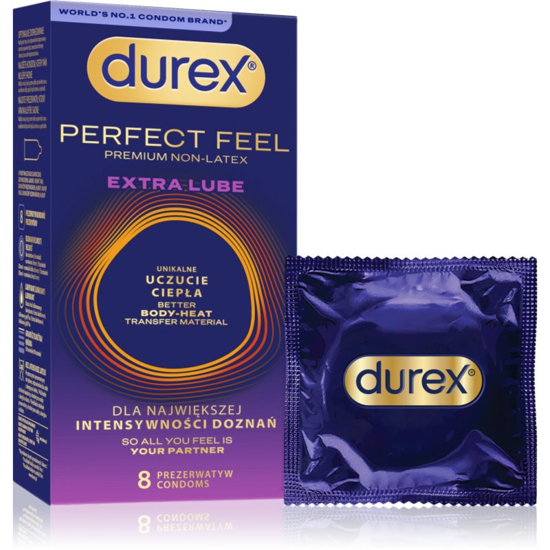 Durex Perfect Feel Extra Lubricated préservatifs 8 pcs