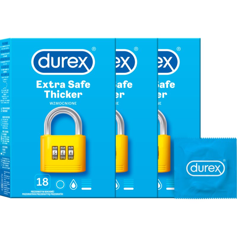Durex Extra Safe 2+1 Préservatifs (conditionnement Avantageux)