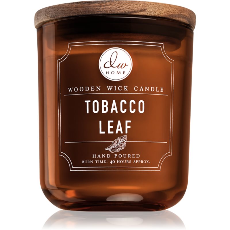 DW Home Signature Tabacco Leaf vonná svíčka s dřevěným knotem 320,49 g