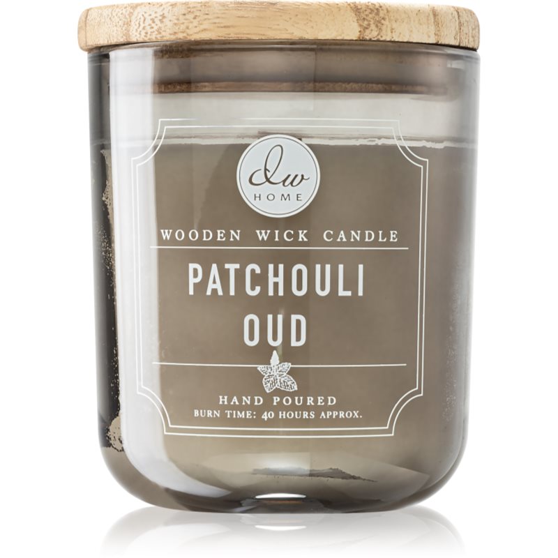 

DW Home Signature Patchouli Oud aроматична свічка з дерев'яним гнітом