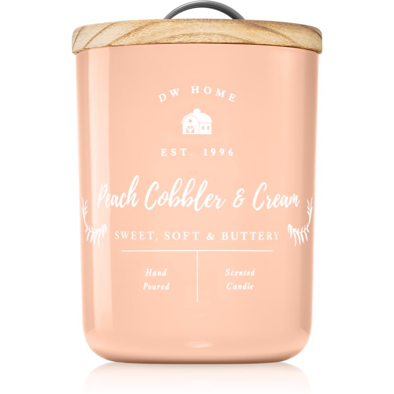 DW Home Farmhouse Peach Cobbler & Cream Scented Candle 108 G