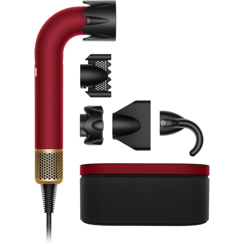 Dyson Supersonic R Hd17 T1/T2 Red Velvet/Gold Asciugacapelli Professionale Con Ionizzatore Straight + Wavy 1 Pz