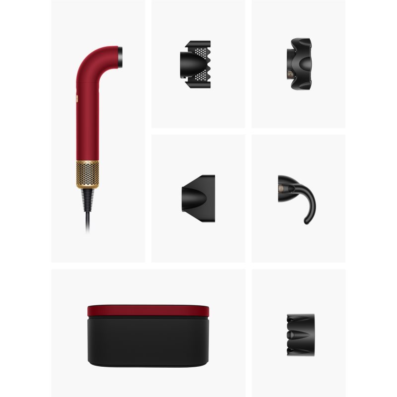 Dyson Supersonic r HD17 T1/T2 Red Velvet/Gold Profi-Haartrockner mit Ionisator Straight + Wavy 1 St. (Bild 4)