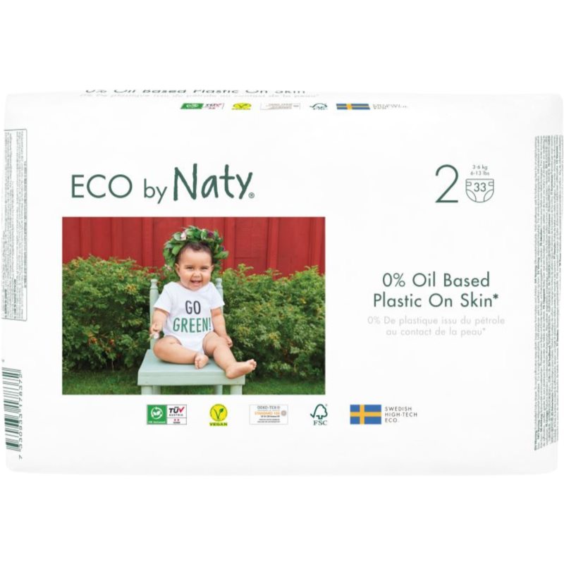 E-shop ECO by Naty Nappies Mini Size 2 jednorázové EKO pleny 3-6 kg 33 ks