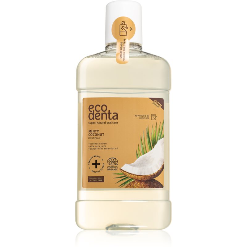 E-shop Ecodenta Cosmos Organic Minty Coconut ústní voda příchuť Coconut, Aloe Vera, Pepermint 500 ml